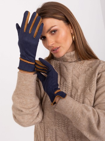 Hurt Navy blue elegant women's gloves.
