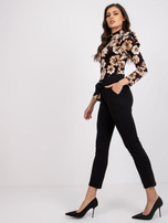 Czarne damskie spodnie dresowe na co dzień Santos RUE PARIS