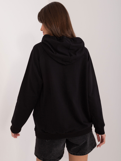 Hurtownia online Czarna dresowa bluza kangurka