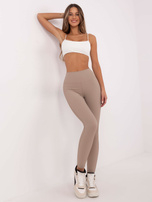 Hurt Ciemnobeżowe legginsy sportowe push-up