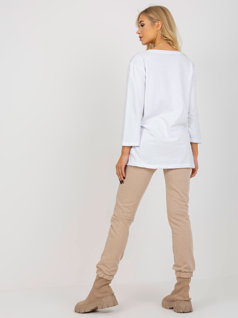 Hurt Beżowy trzyczęściowy komplet casualowy z bluzą