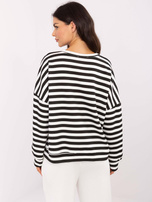 Hurt Czarno-biała bluzka oversize z okrągłym dekoltem