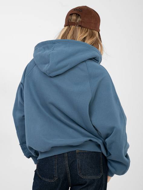 Brudnoniebieska rozpinana bluza z kapturem NATURAL SIDE