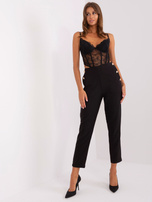 Hurt Czarne garniturowe spodnie z guzikami OCH BELLA