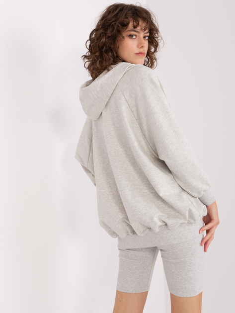 Hurt Jasnoszary melanżowy komplet casualowy z topem