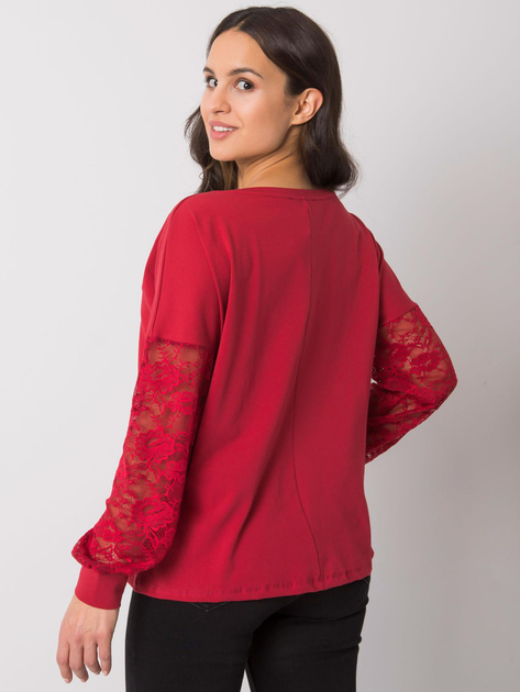 Bordowa bluzka z koronką Shantelle RUE PARIS