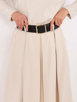 Helle beige, schwingende Rock mit Taschen.