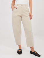 Light beige corduroy pants with pockets RUE PARIS.