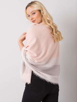 Jasnoróżowa chusta w kratę