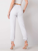 Jasnoszare melanżowe spodnie Agueda RUE PARIS