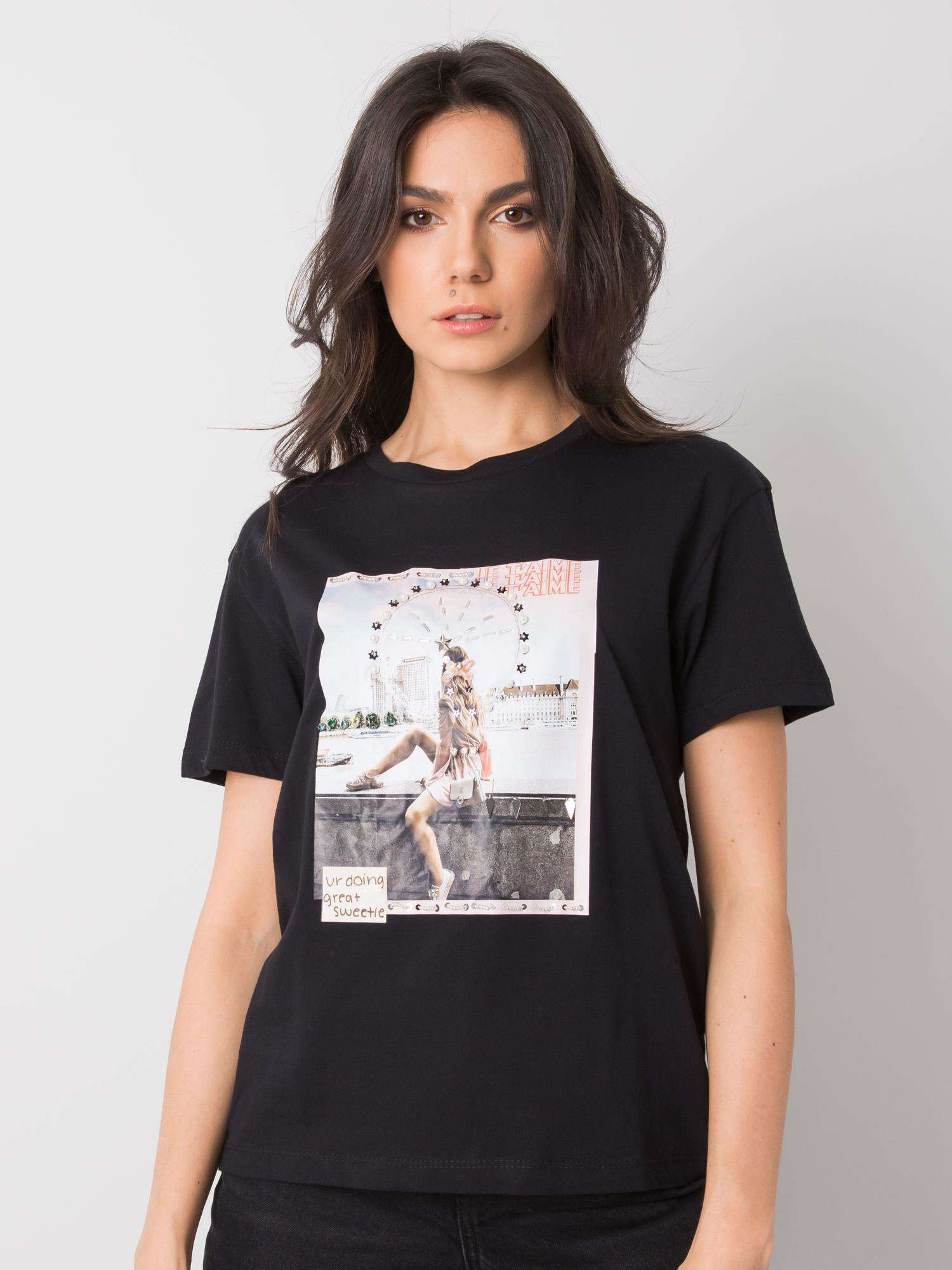 Black T-shirt Livia