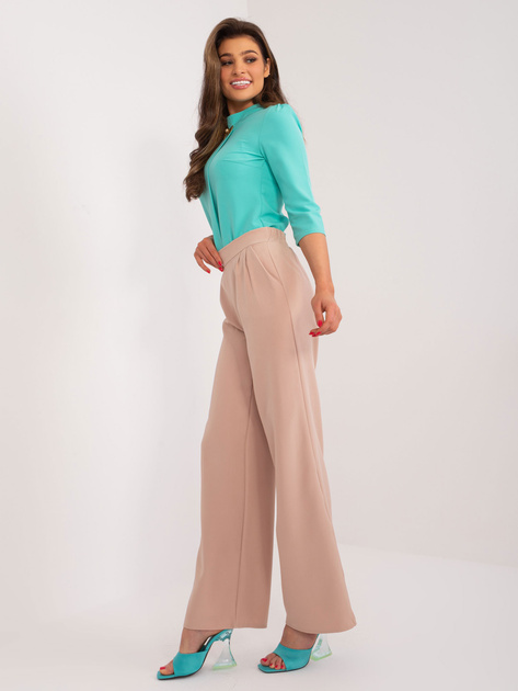 Hurt Camelowe spodnie materiałowe z kieszeniami