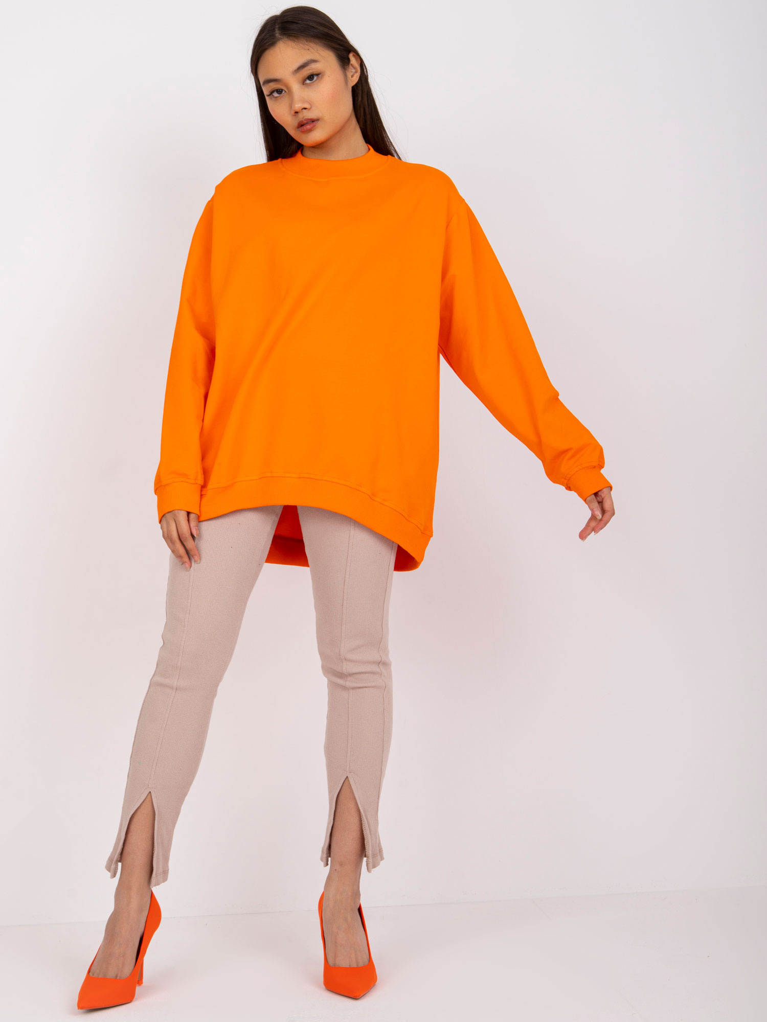 Pomarańczowa dresowa bluza basic Twist