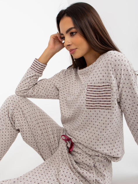 Hurt Jasnobeżowa dwuczęściowa piżama ze spodniami