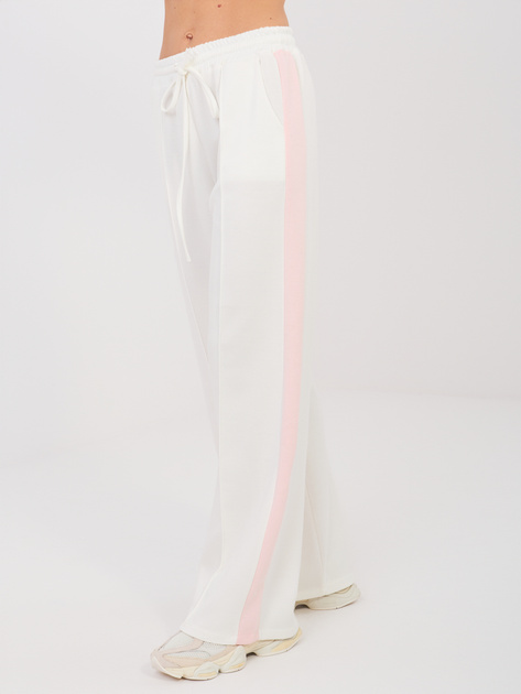 Ecru dwuczęściowy komplet z lampasami RUE PARIS