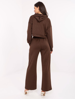 Brązowy dwuczęściowy komplet z dżetami RUE PARIS