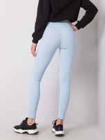 Jasnoniebieskie legginsy prążkowane Sanja