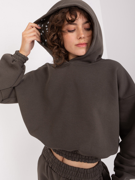 Hurtownia Ciemny khaki dwuczęściowy komplet dresowy