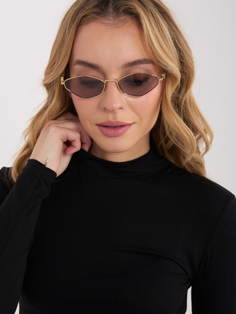 Czarna damska bluzka longsleeve z półgolfem