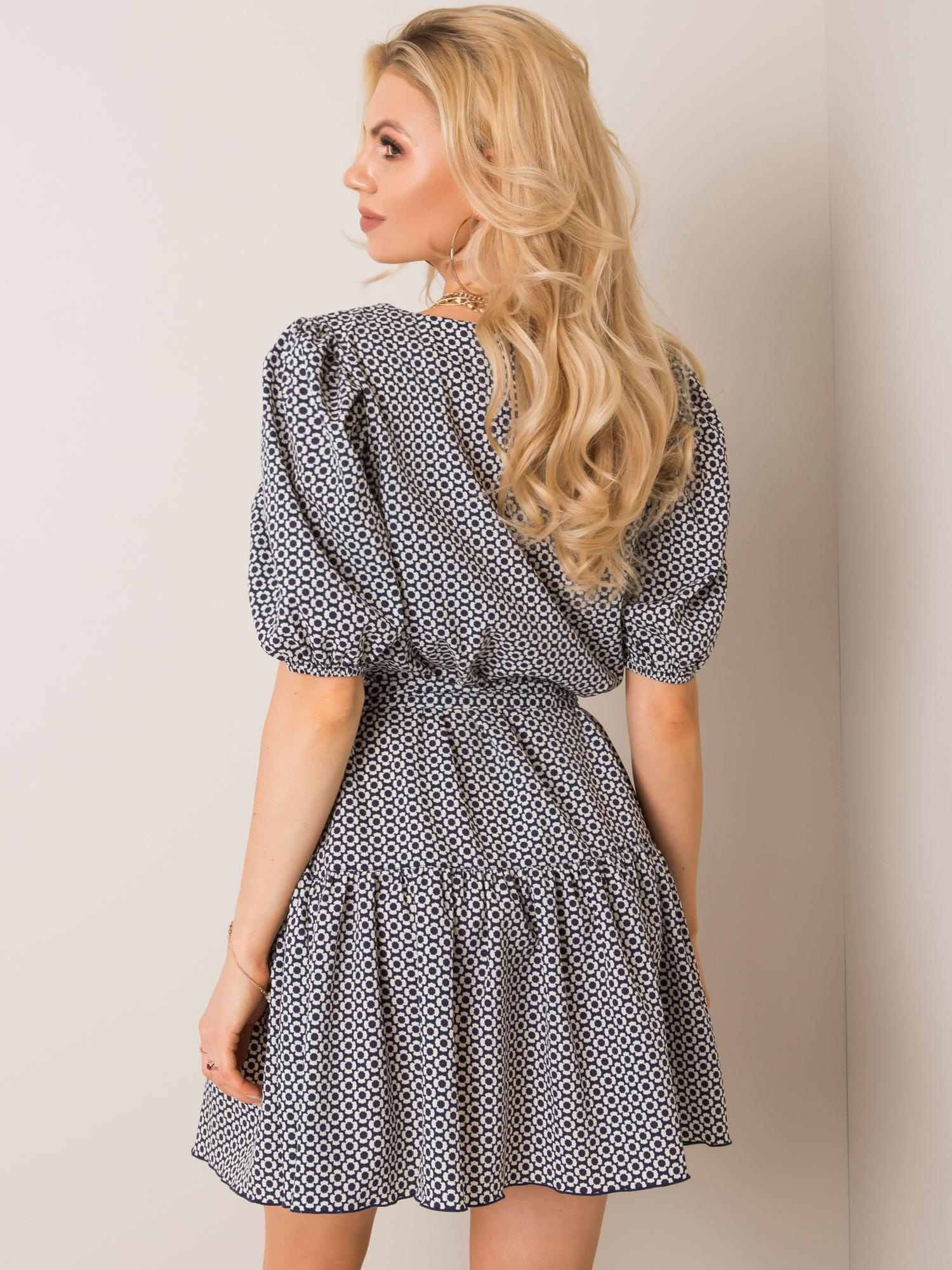 Dunkelblau-weißer Kleid Romance.