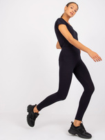 Granatowe damskie legginsy bawełniane Brigitte