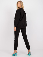 Czarna dresowa bluza basic bez kaptura 