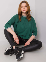 Ciemnozielona bluzka plus size Pearl