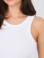 White ribbed sleeveless top SUBLEVEL.