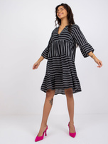 Czarna sukienka z printem Helena SUBLEVEL 