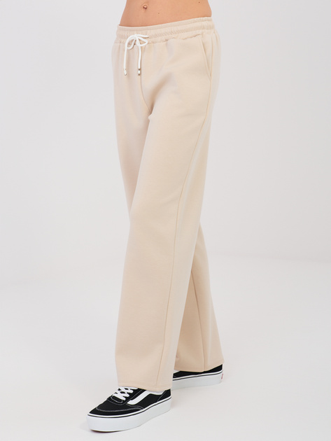 Beżowy damski komplet z bluzą oversize RUE PARIS