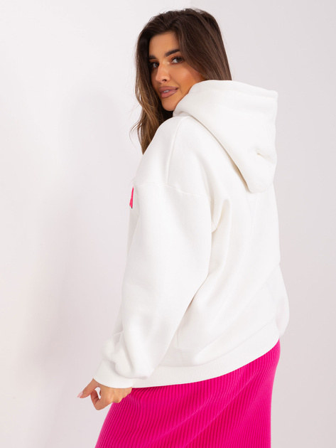 Hurt Ecru bawełniana bluza damska z kapturem