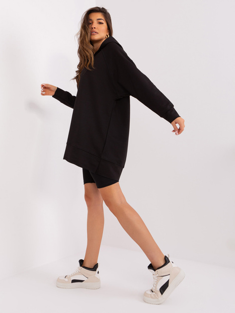 Hurt Czarny bawełniany komplet casualowy z gładką bluzą