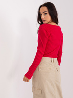 Hurt Red classic ribbed sweater.
