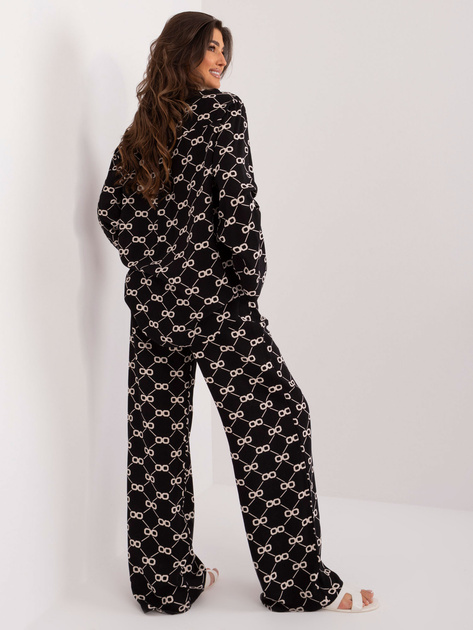 Hurt Czarny dwuczęściowy komplet letni z nadrukiem