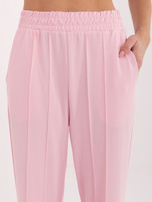 Pastelowe różowe spodnie basic bez zapięcia RUE PARIS 