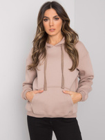 Ciemnobeżowa damska bluza kangurka Georgie