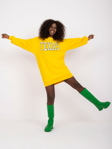 Żółta dresowa bluza z printem Poppy