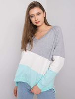 Szaro-miętowa bluza Lotta RUE PARIS
