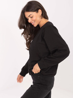 Czarna damska bluza o kroju nietoperza RUE PARIS