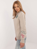 Hurt Beżowa bluza z nadrukiem na plecach SUBLEVEL 