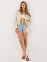 Beżowa bawełniana koszula z muślinu