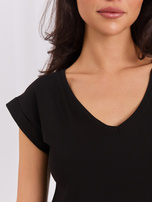 Czarny t-shirt basic Atlanta RUE PARIS