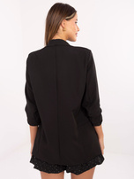Czarna elegancka marynarka bez zapięcia RUE PARIS
