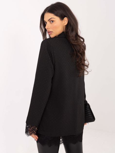 Czarna wizytowa marynarka z aplikacjami