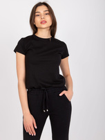 Juodas t-shirt "Peachy"