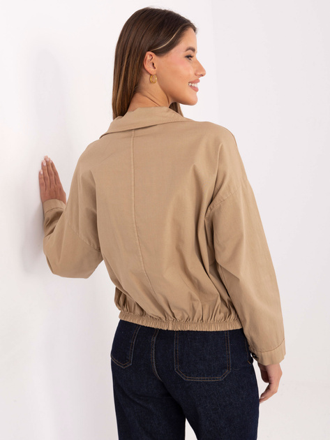 Camelowa koszula ze ściągaczem na dole RUE PARIS