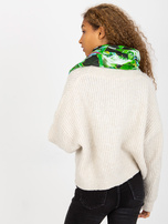 Hurtownia online Zielona bawełniana chusta z motywem 