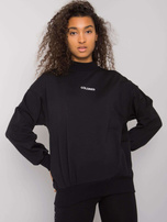 Czarna bluza damska bez kaptura Dylan RUE PARIS