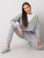 Szaro-pistacjowy komplet dresowy Hilda