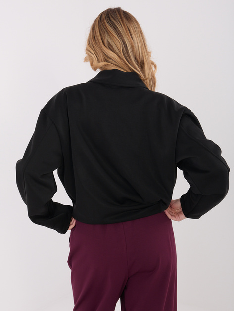 Czarna rozpinana bluza baloon z suwakiem